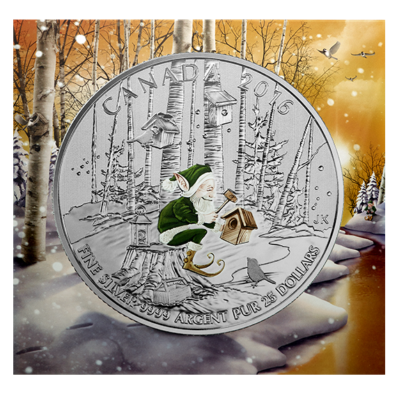 2016 $25 1/4oz Silver Coin - WOODLAND ELF